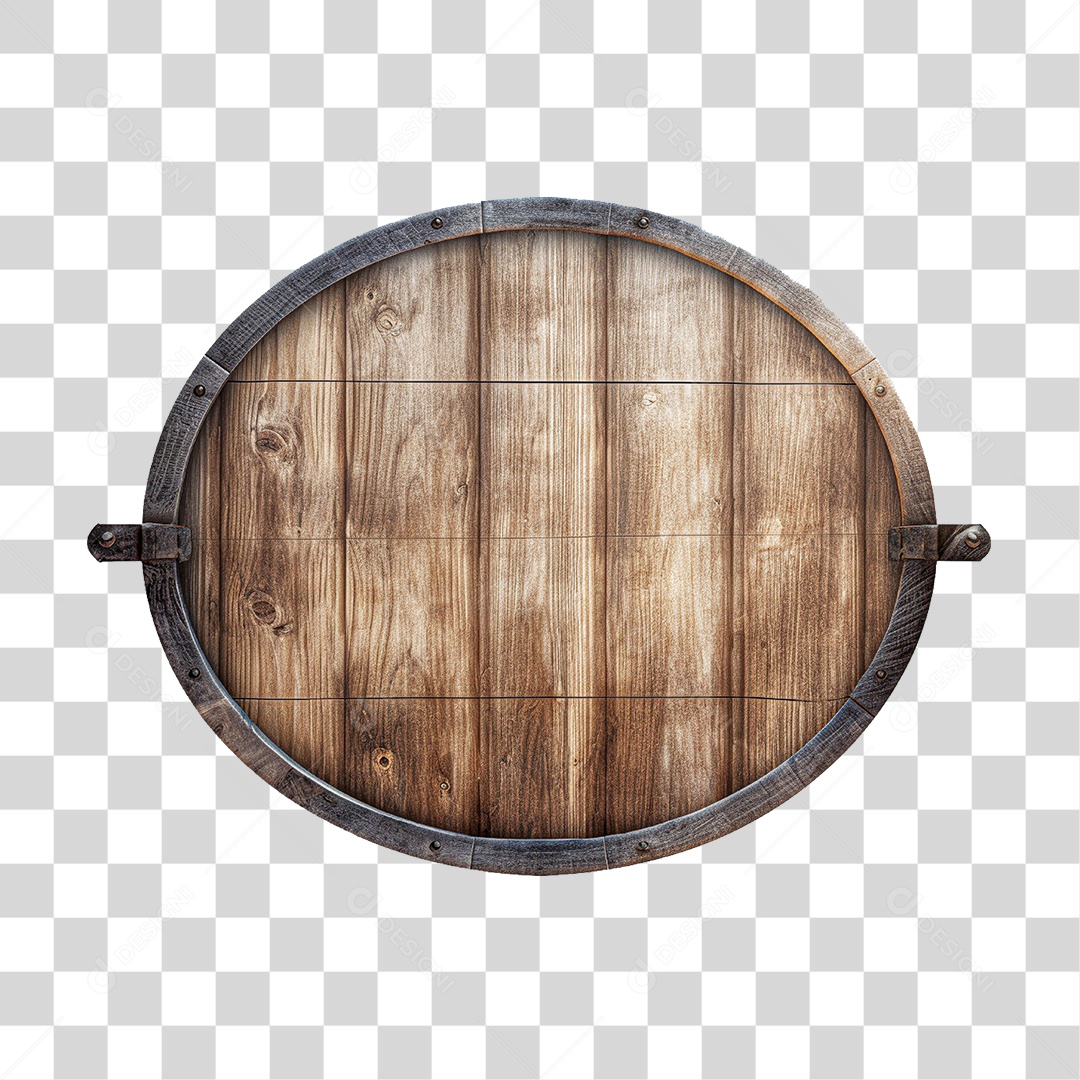 Painel Redondo de Madeira De São João Elemento 3D  PNG Transparente