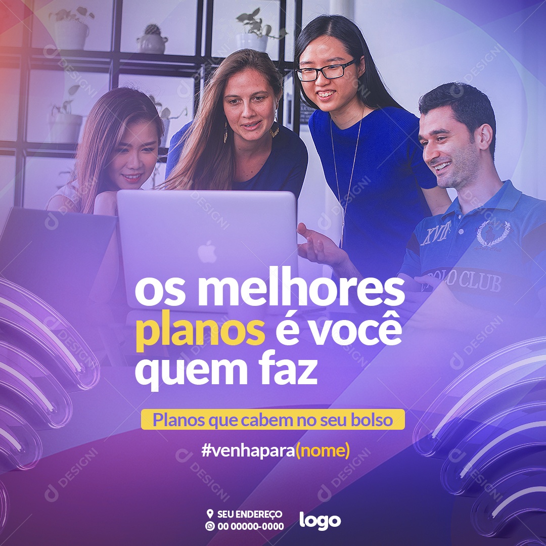 Os Melhores Planos é Você Quem Faz Provedor De Internet Social Media PSD Editável