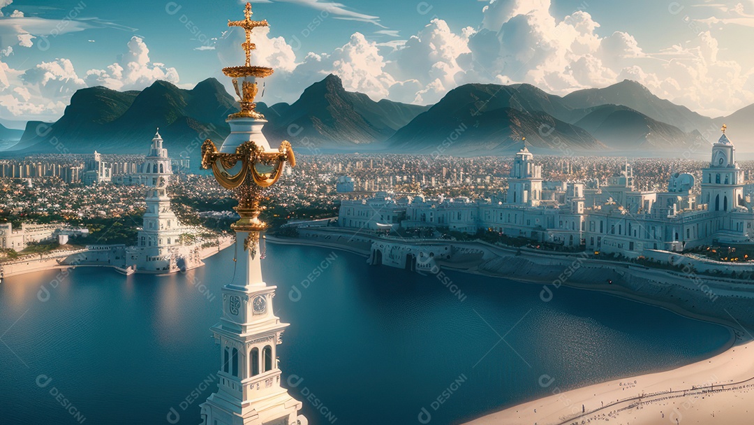 Imagem realista de cidade.