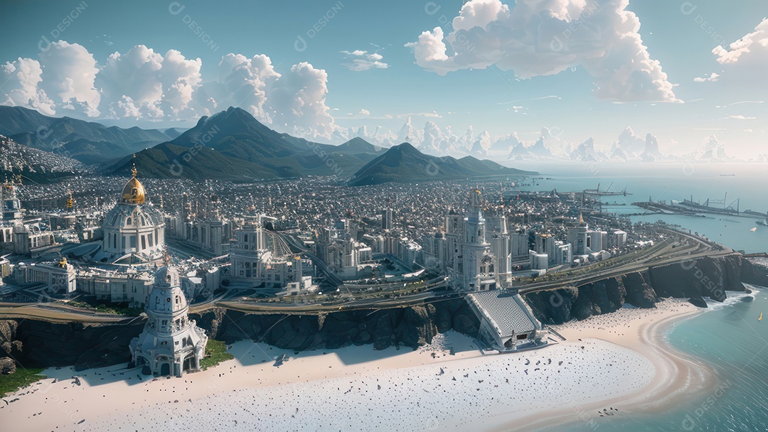 Imagem realista de cidade.