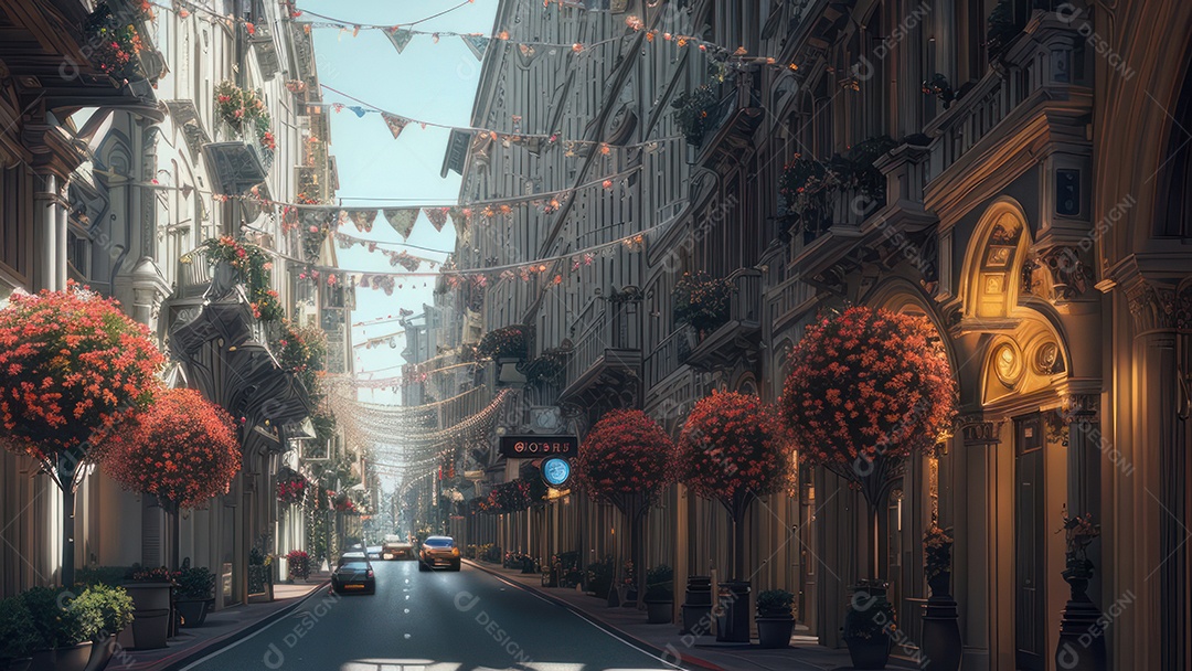 Imagem realista de cidade.