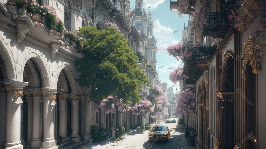 Imagem realista de cidade.