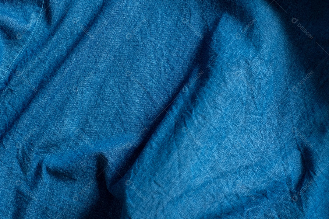 Fundo texturizado de tecido azul
