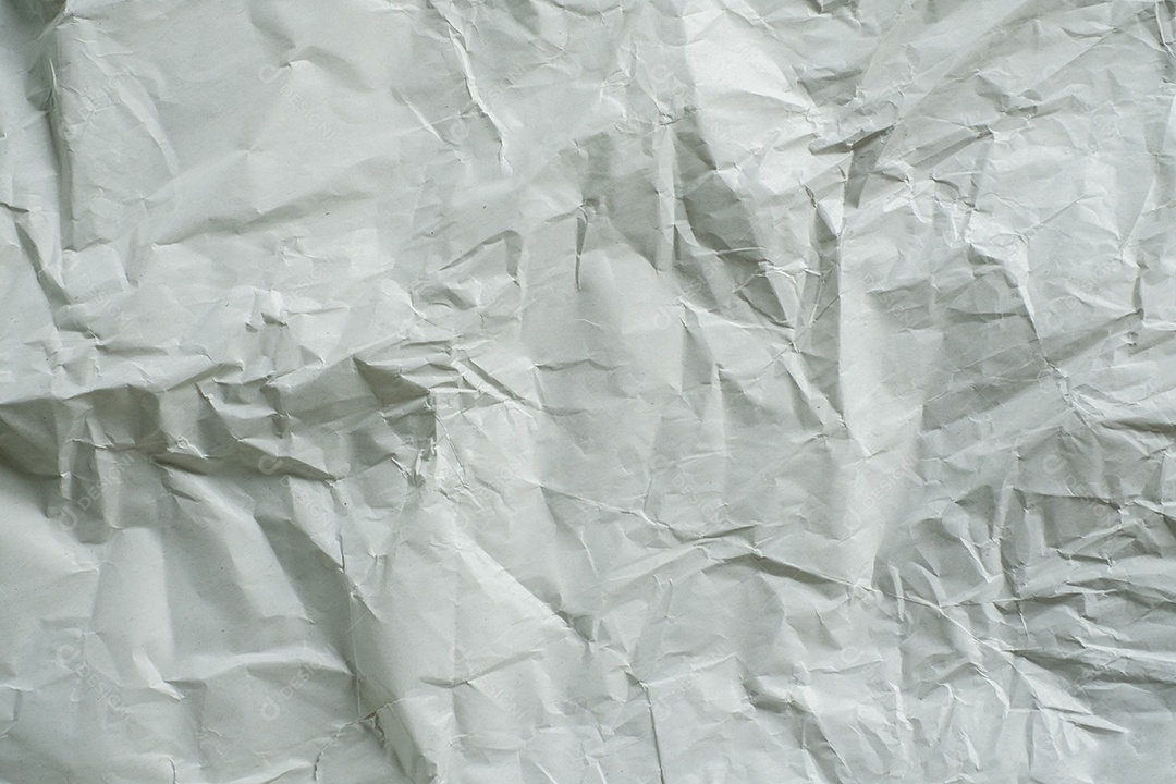 Fundo texturizado de papal branco amassado