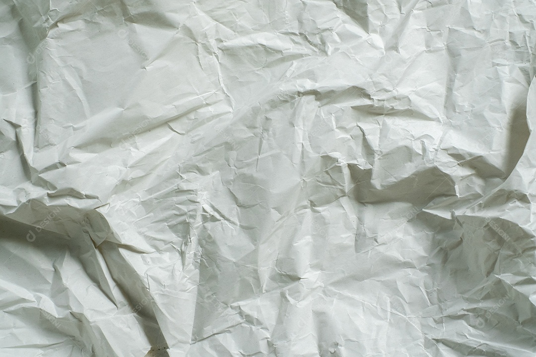 Fundo texturizado de papal branco amassado