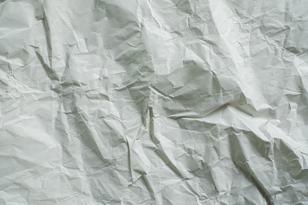 Fundo texturizado de papal branco amassado