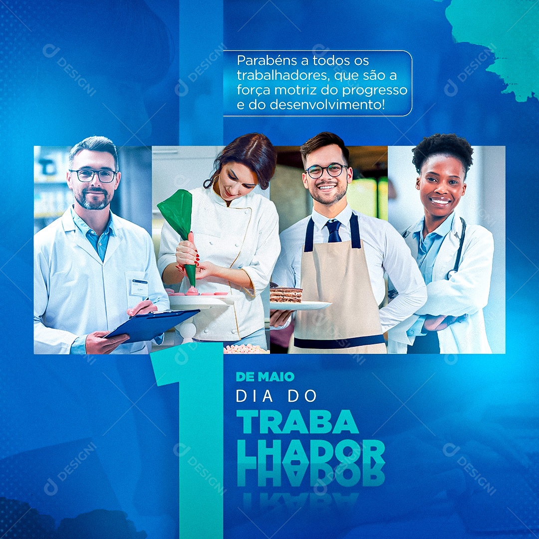 Social Media Dia Do Trabalhador 01 De Maio PSD Editável