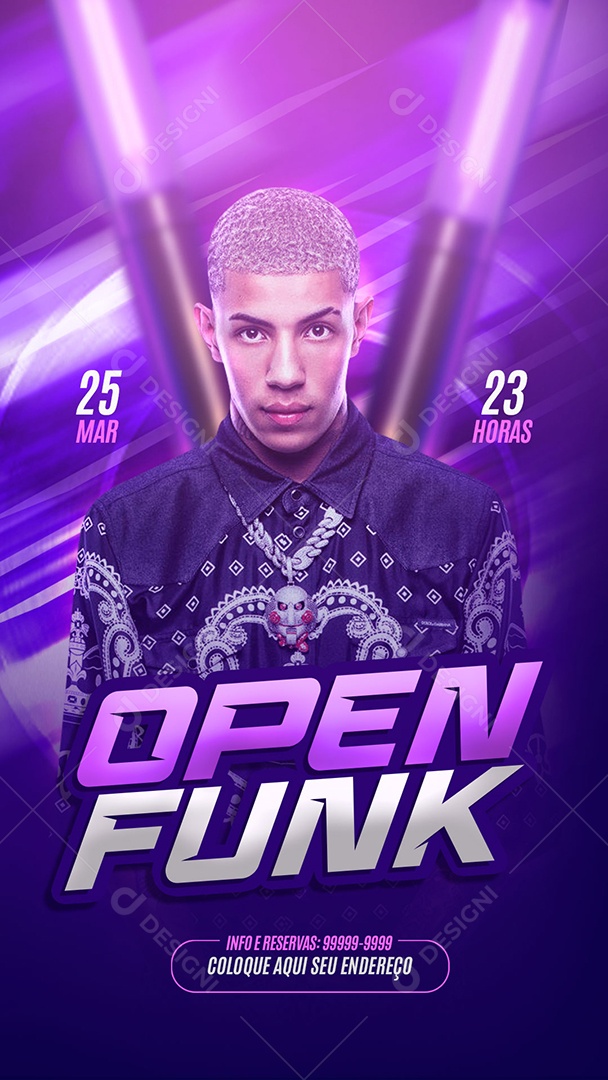 Story Flyer Open Funk Social Media PSD Editável