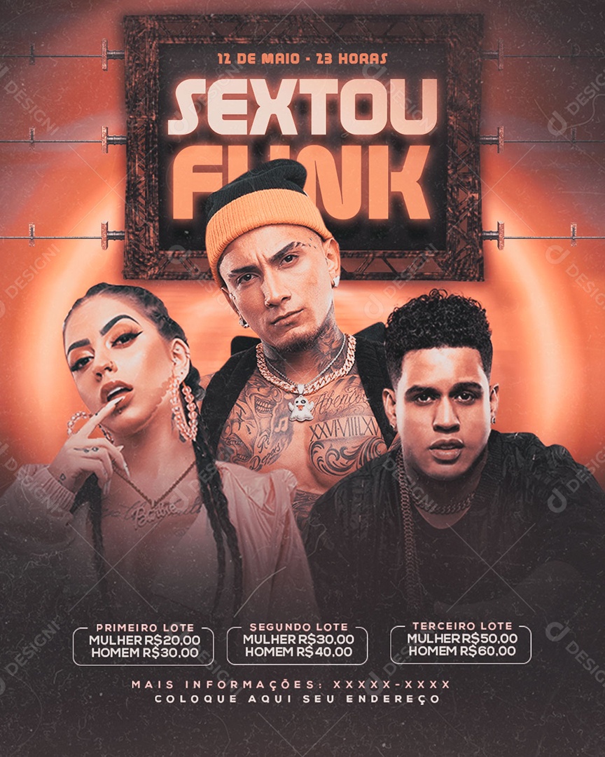 Flyer Sextou Funk Social Media PSD Editável