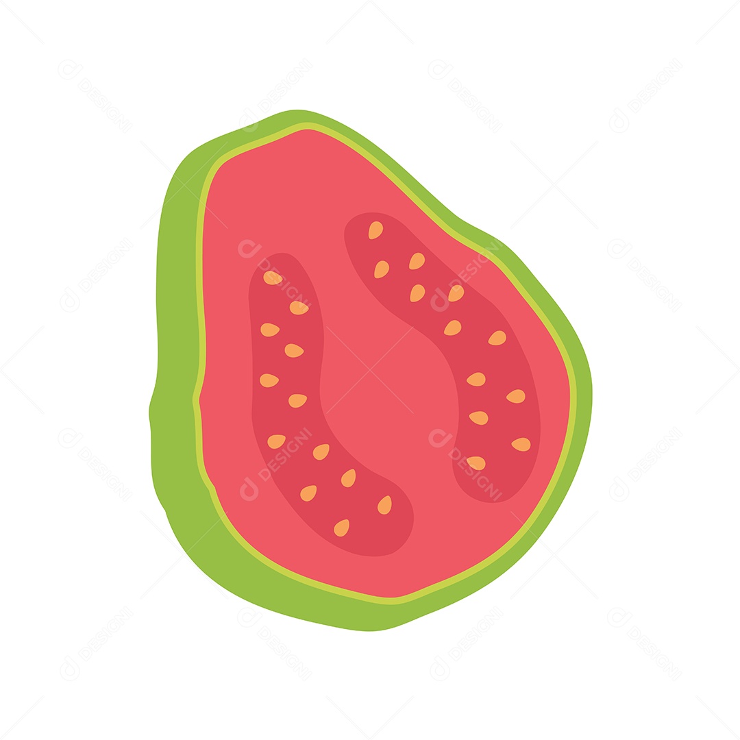 Desenho De Goiaba Fruta Vetor EPS