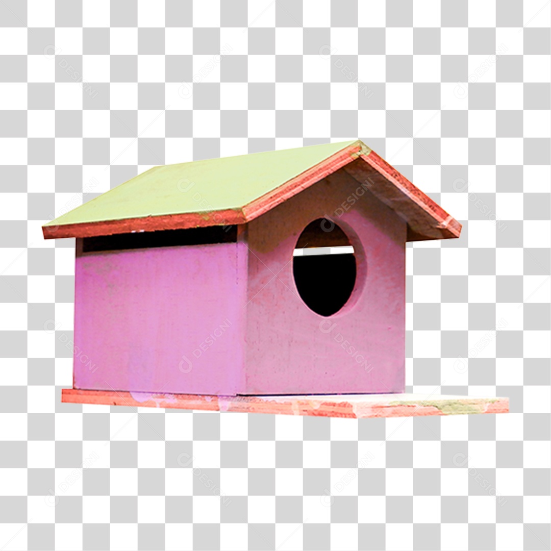 Casa de Pássaro de Madeira PNG Transparente