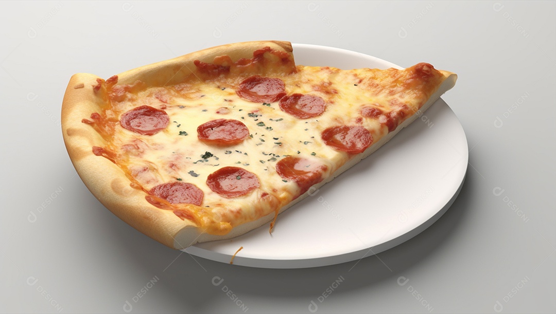 Deliciosa pizza assada sobre mesa de madeira