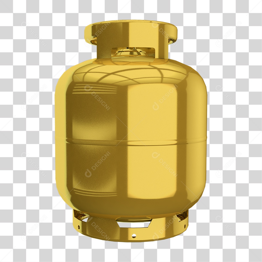 Botijão Dourado PNG Transparente