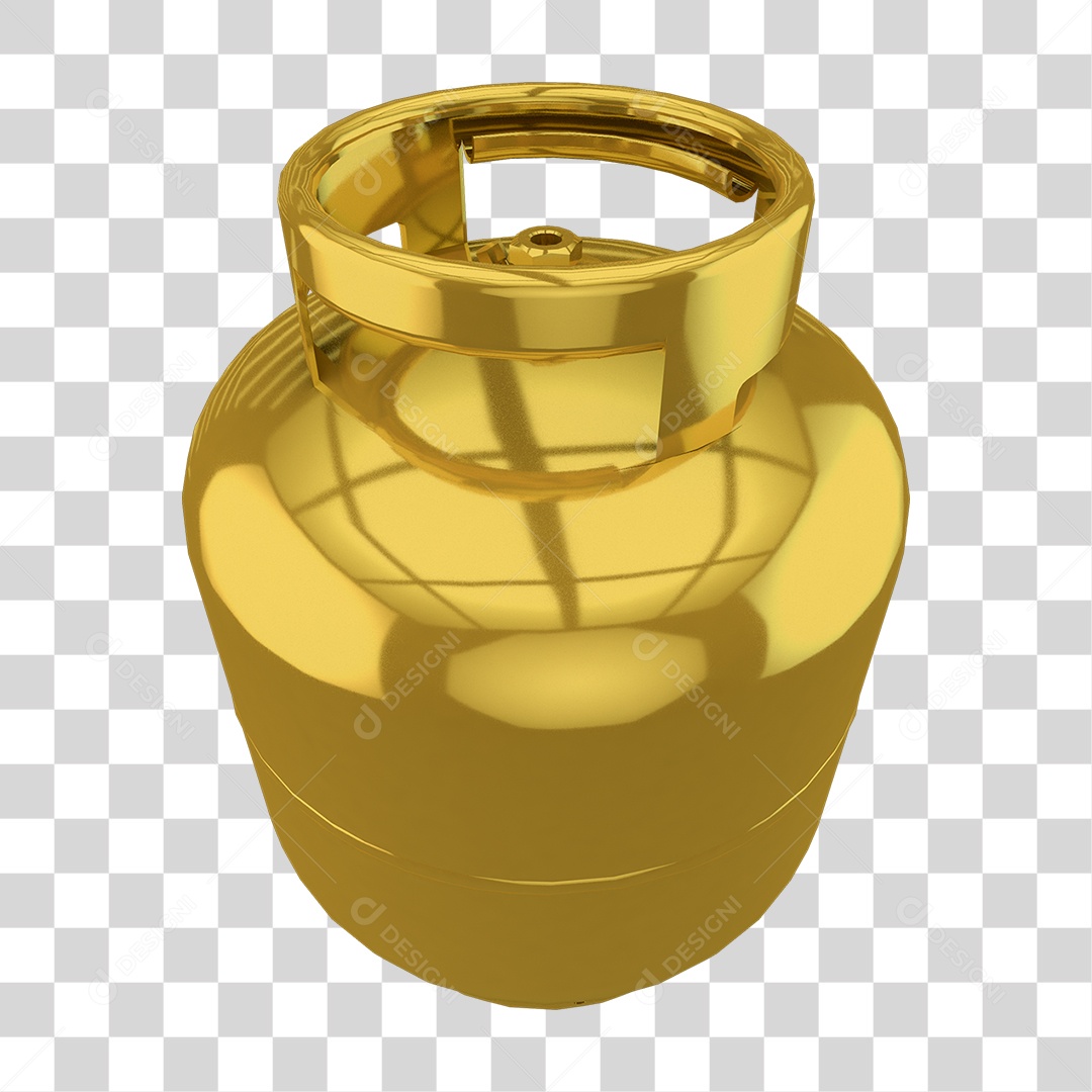 Botijão Dourado PNG Transparente