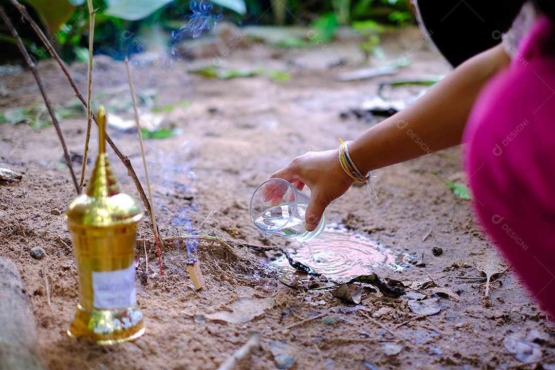 Oferendas no templo de umbanda