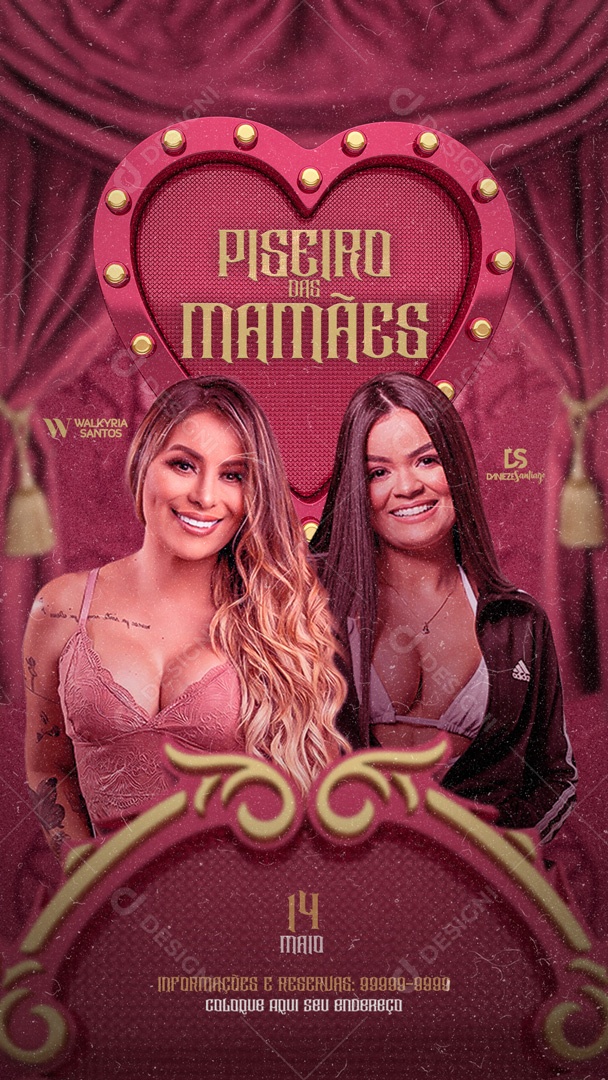 Social Media Story Flyer PIseiro Das Mamães 14 De Maio PSD Editavel