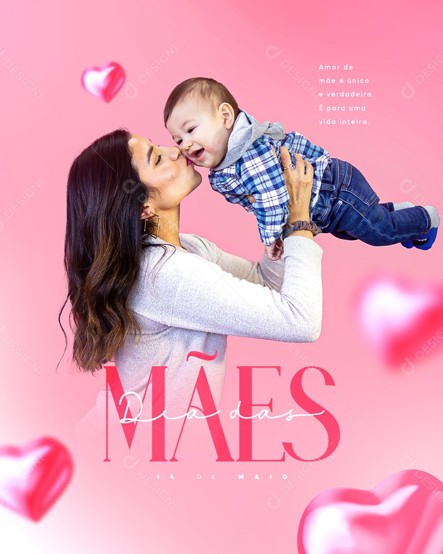 Social Media Feed Feliz Dia Das Mães Único E Verdadeiro PSD Editável