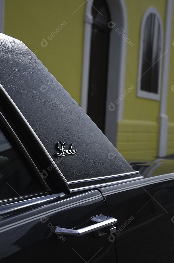 Detalhes de design de carros antigos restaurados