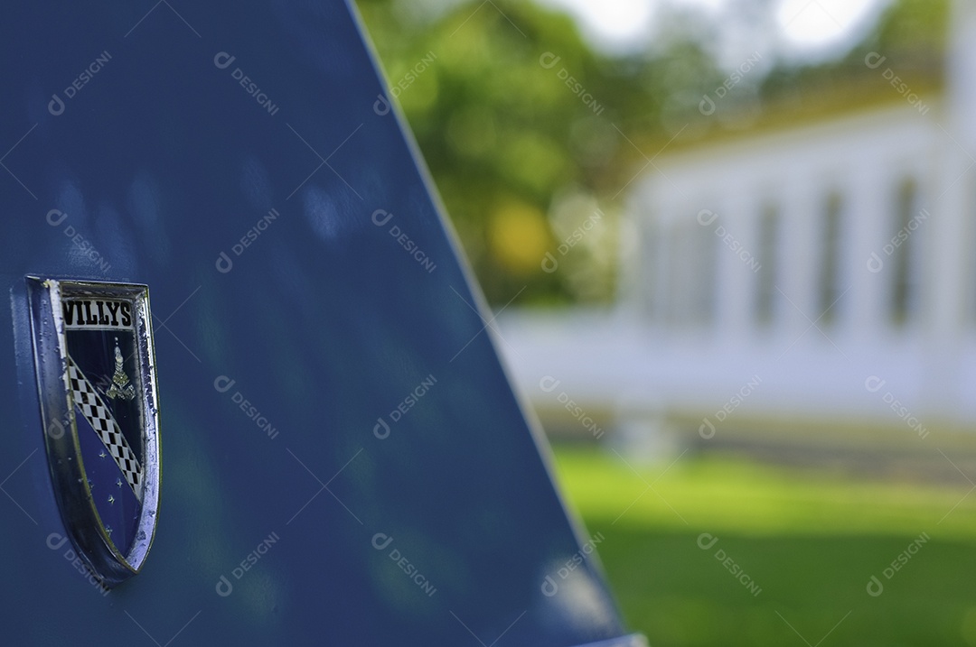 Detalhes de design de carros antigos restaurados