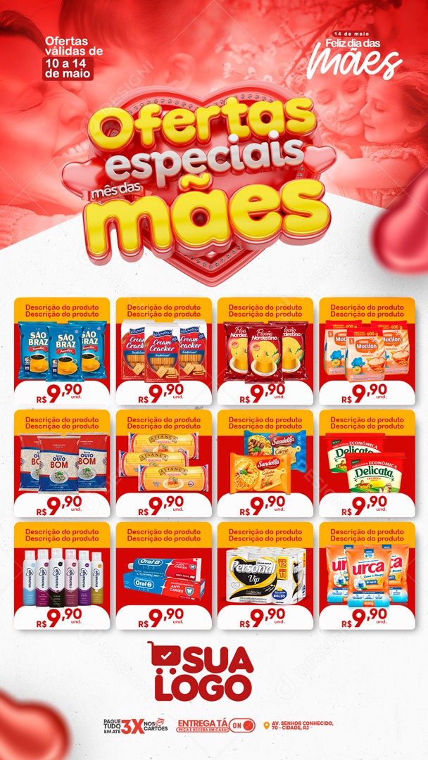Social Media Story Encarte Ofertas Especiais Mês Das Mães PSD Editavel