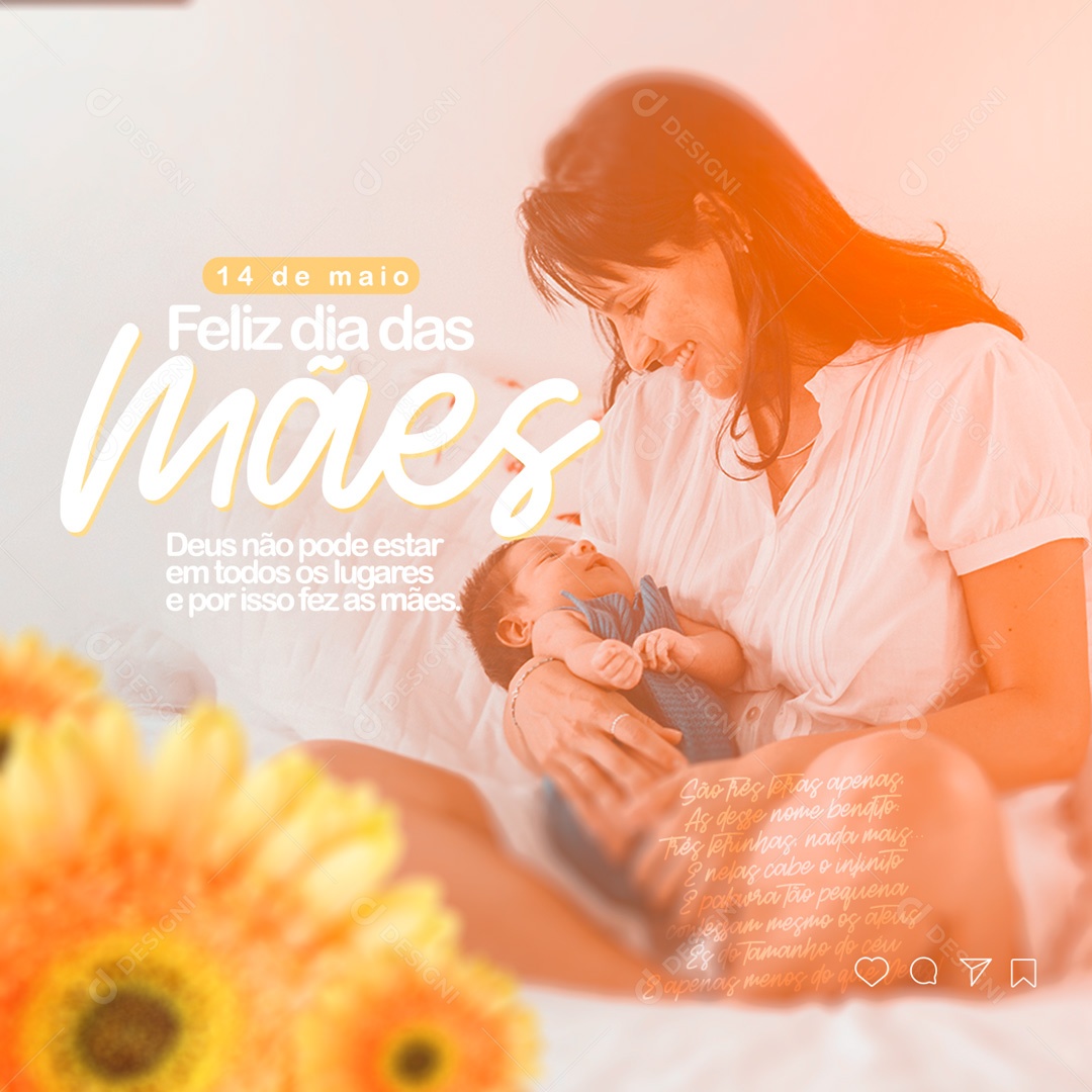 Social Media Feliz Dia Das Mães 14 De Maio PSD Editavel