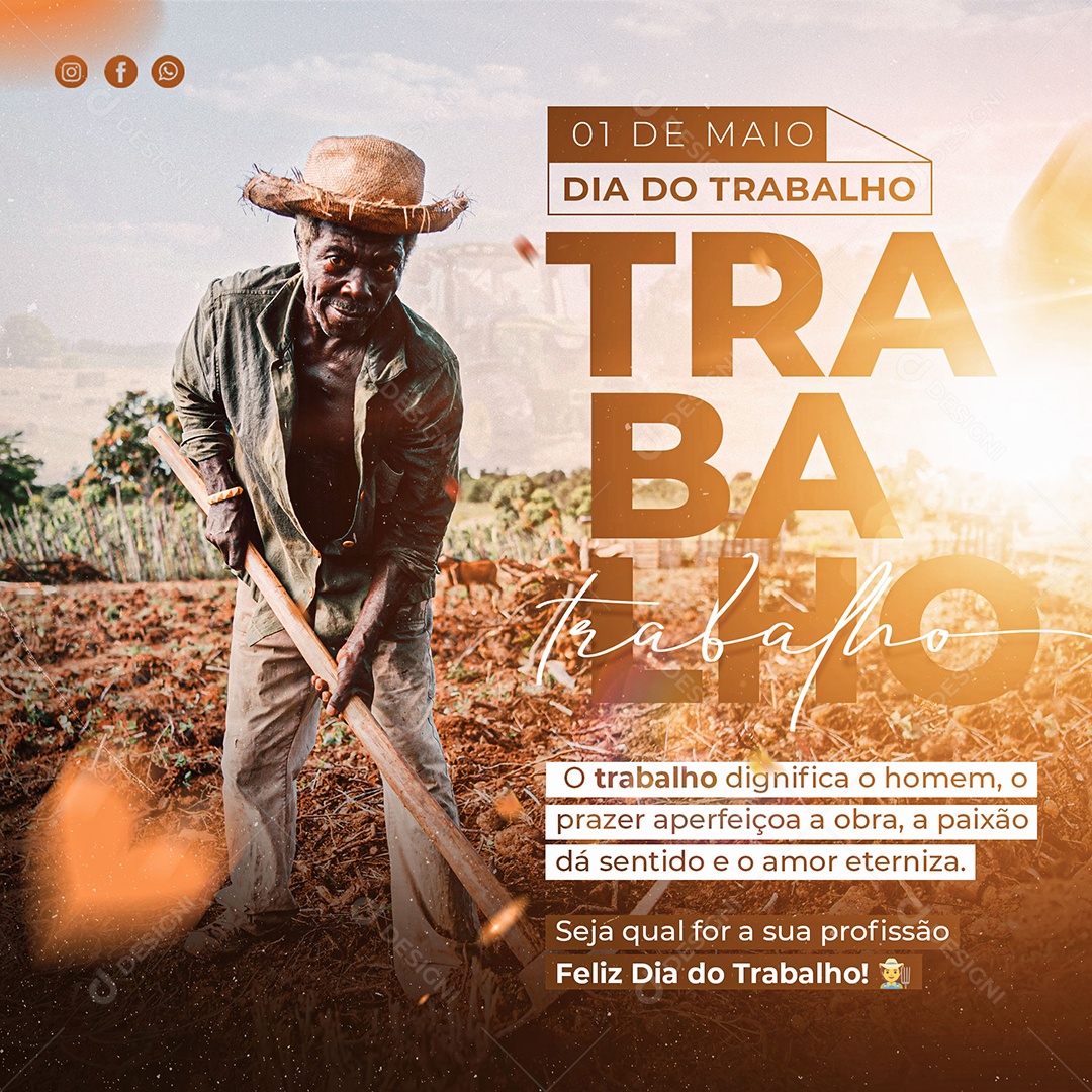 Dia Do Trabalhador 1 De Maio Social Media PSD Editável