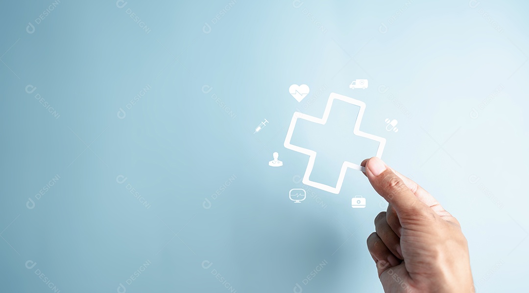 Seguro de saúde e conceito de bem-estar médico.