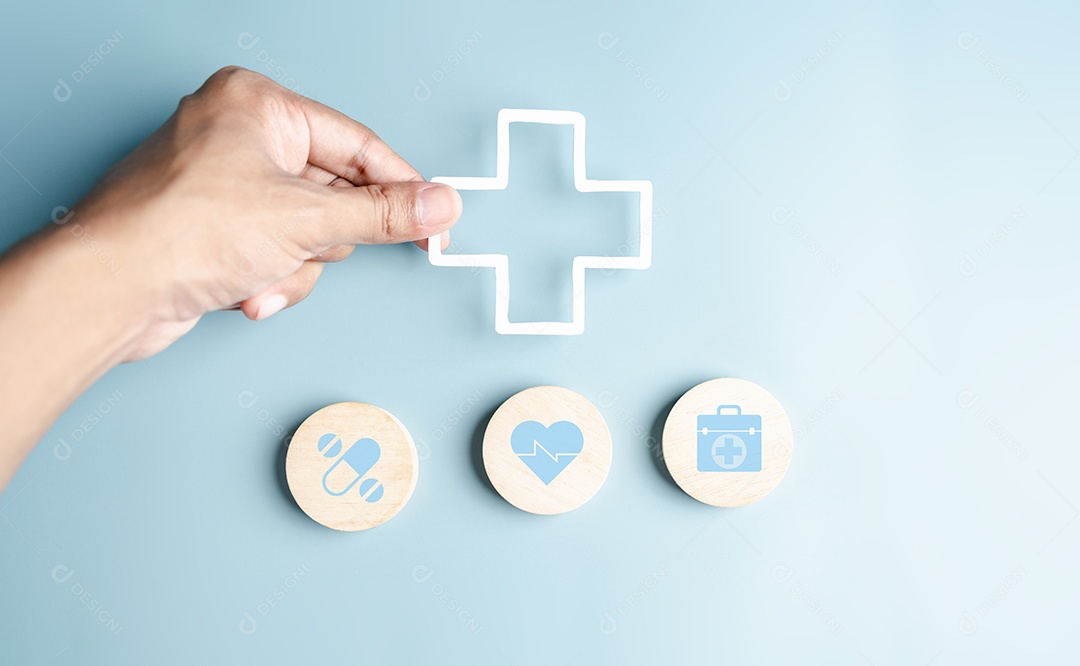 Seguro de saúde e conceito de bem-estar médico.