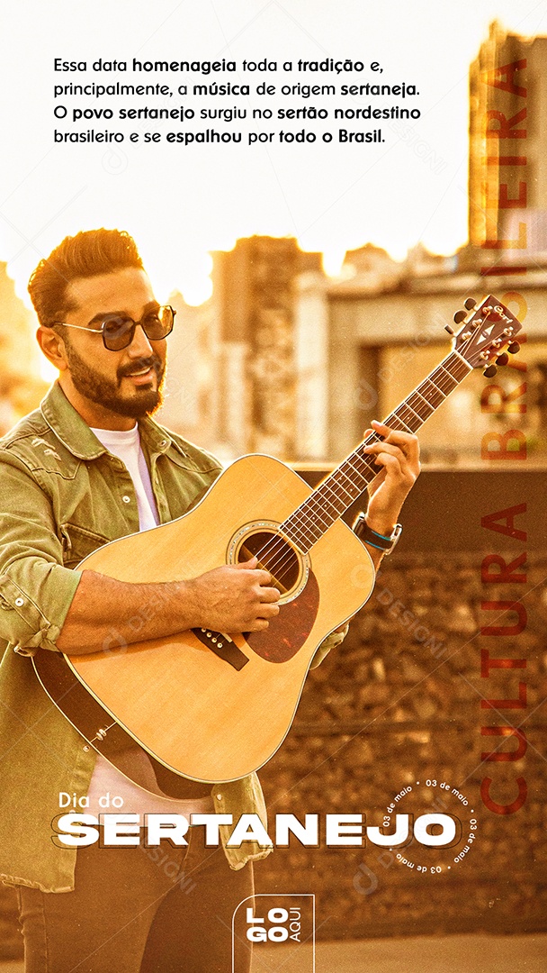 Story Dia Do Sertanejo Cultura Brasileira 3 De Maio Social Media PSD Editável