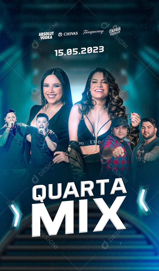 Story Quarta Mix Flyer Day & Lara Diego & Victor Hugo Os Barões Da Pisadinha Social Media PSD Editável