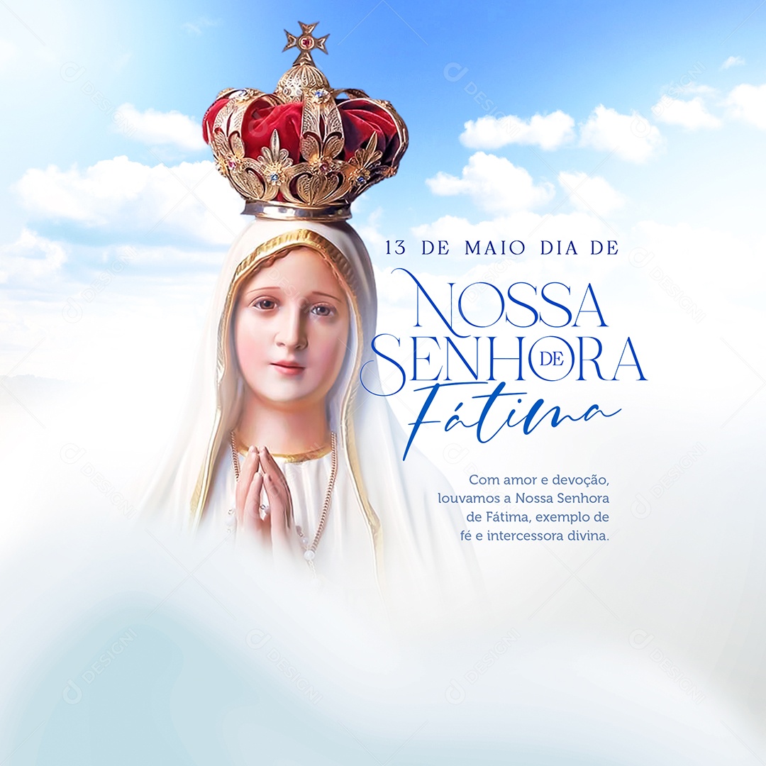 Social Media Dia De Nossa Senhora De Fatima Exemplo De Fé PSD Editável