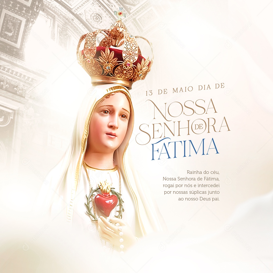 Social Media 13 De Maio Dia De Nossa Senhora De Fatima PSD Editável