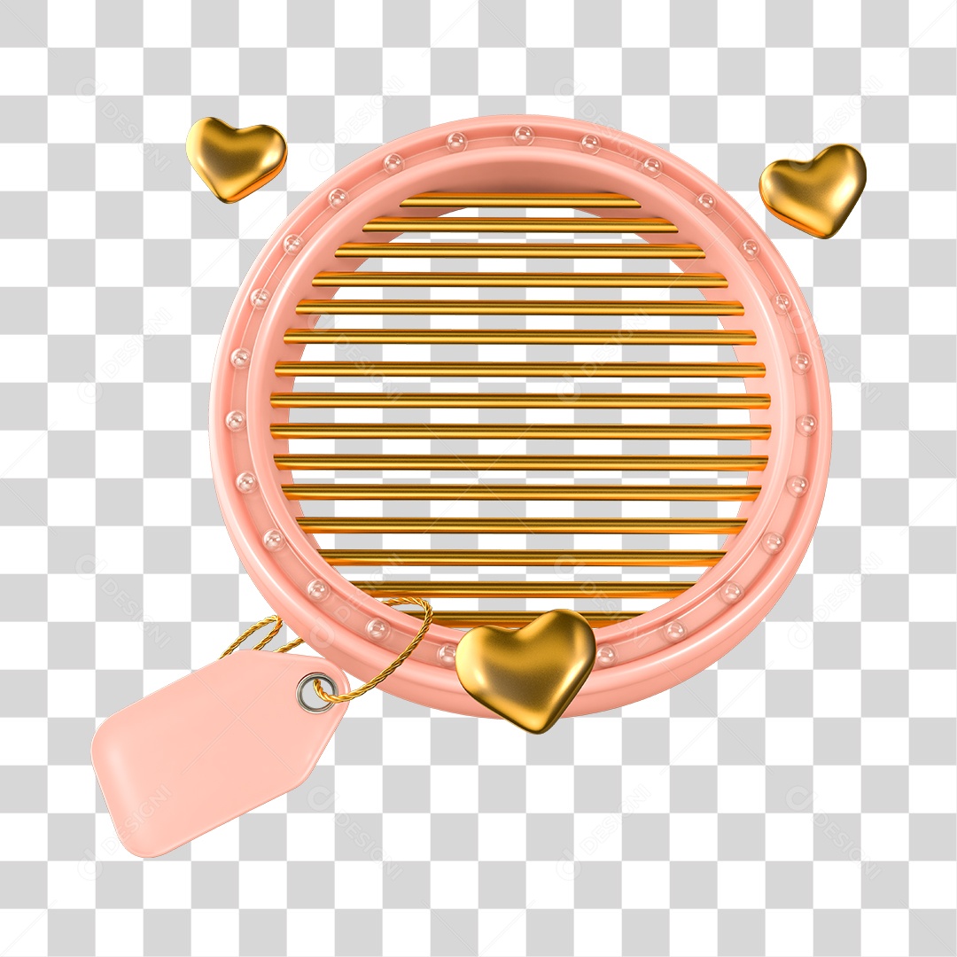 Elemento 3D Para Composição Moldura de Dia Das Mães PNG Transparente