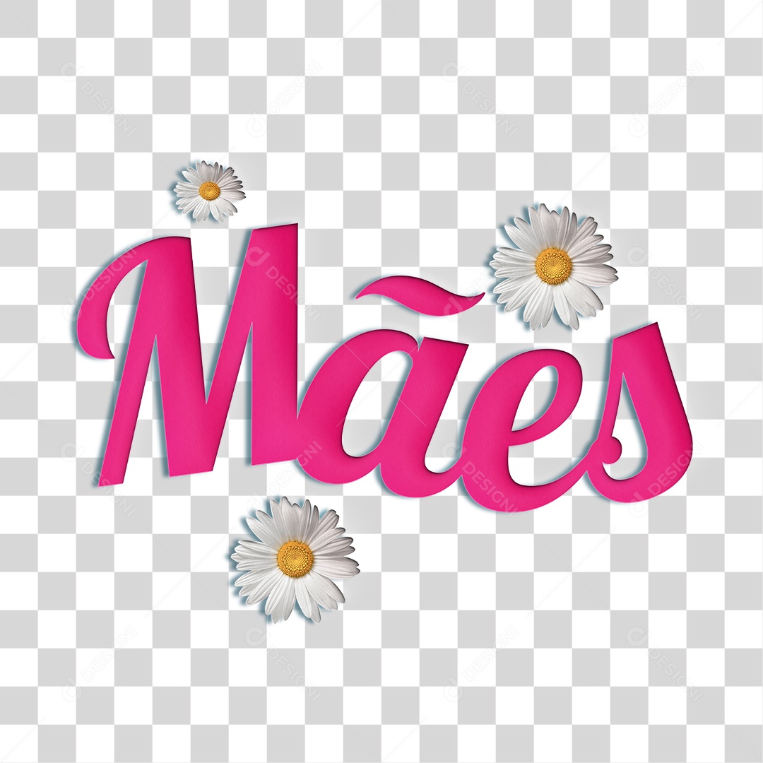 Texto 3D Para Composição Mães PNG Transparente