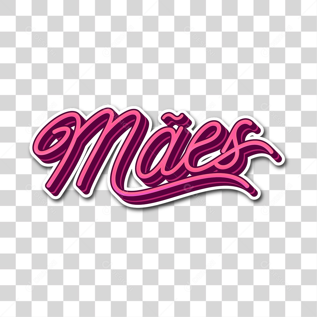 Texto 3D Para Composição Mães PNG Transparente