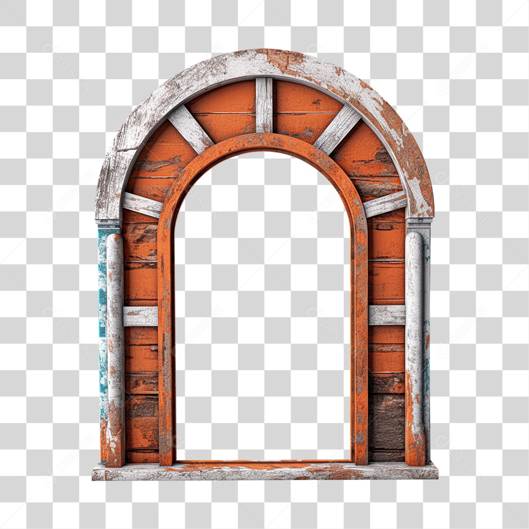 Elemento 3D Para Composição Janela de São João PNG Transparente