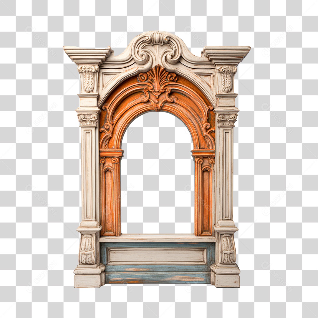 Elemento 3D Para Composição Janela de São João PNG Transparente