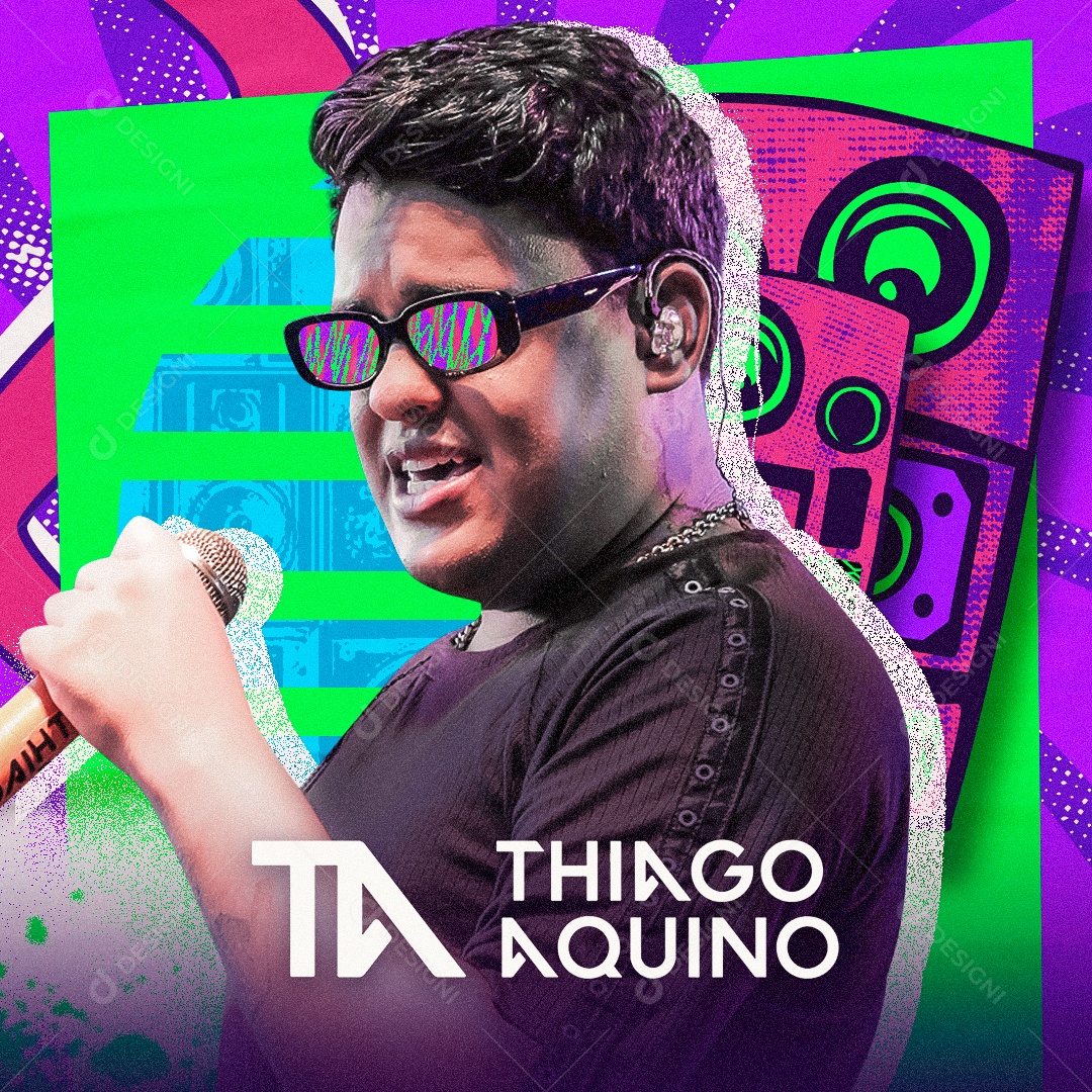 Flyer Thiago Aquino Social Media PSD Editável