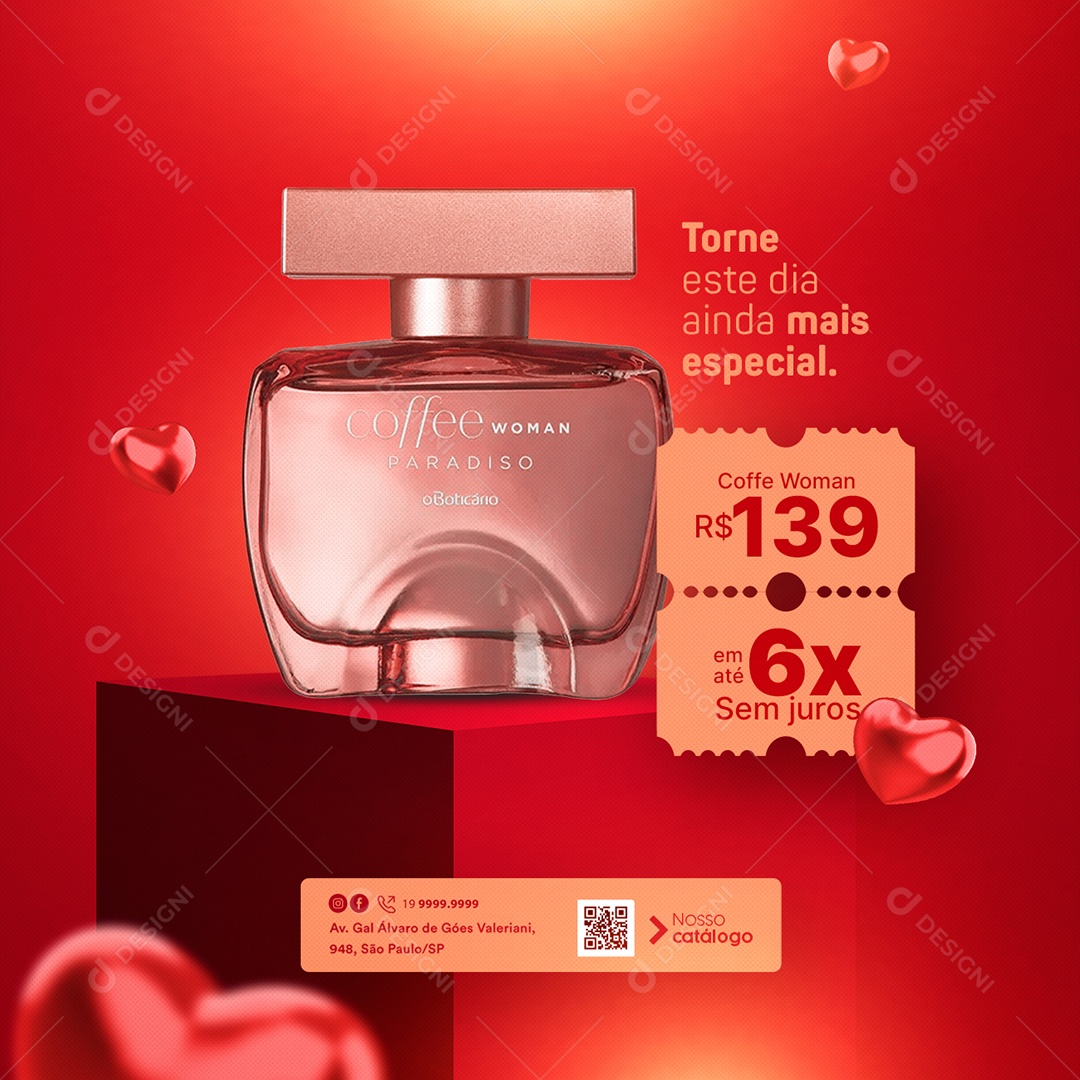 Campanha Publicitária Dia Das Mães Torne Este Dia Ainda Mais Especial Coffe Woman 139,00 Social Media PSD Editável