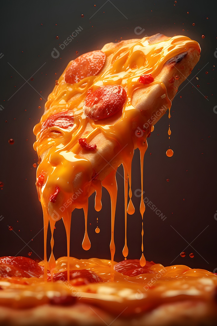 Fatia de pizza alimento saboroso