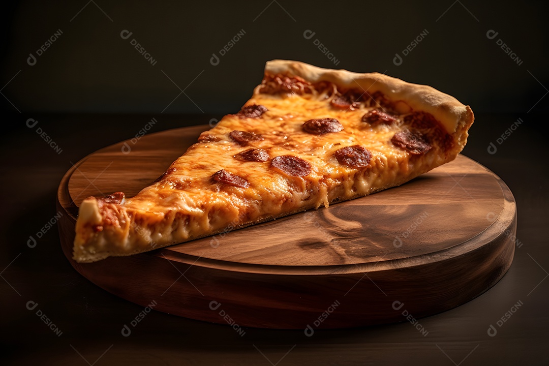Fatia de pizza alimento saboroso