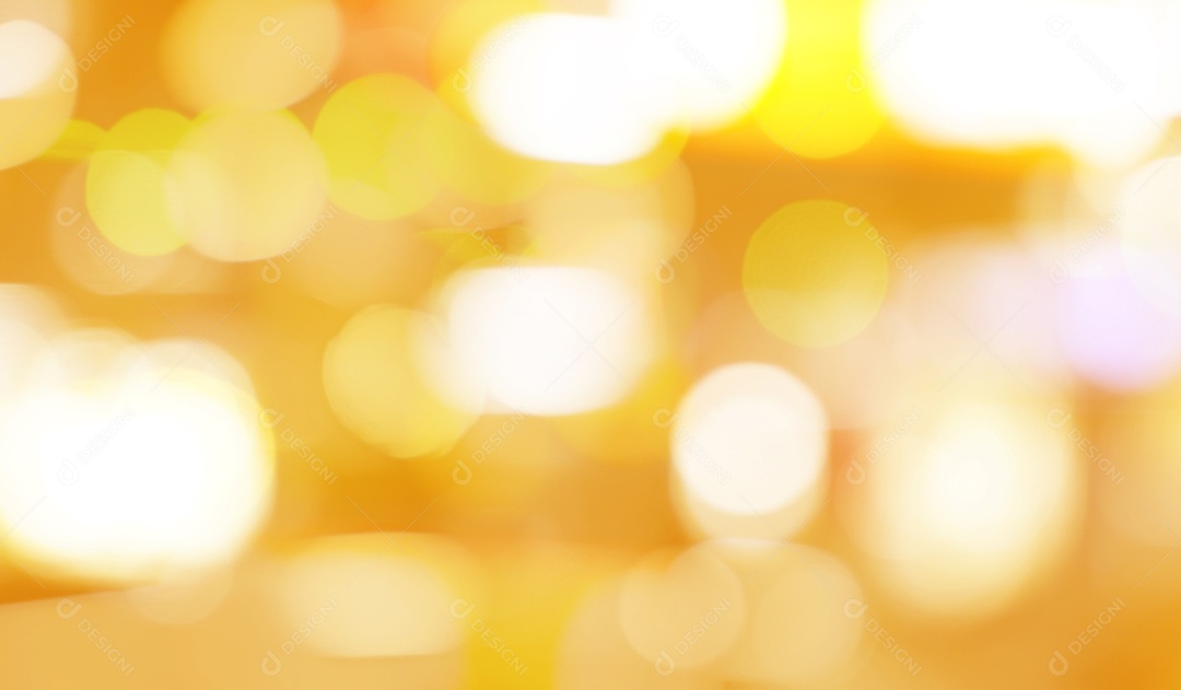 Fundo bokeh amarelo e dourado desfocado