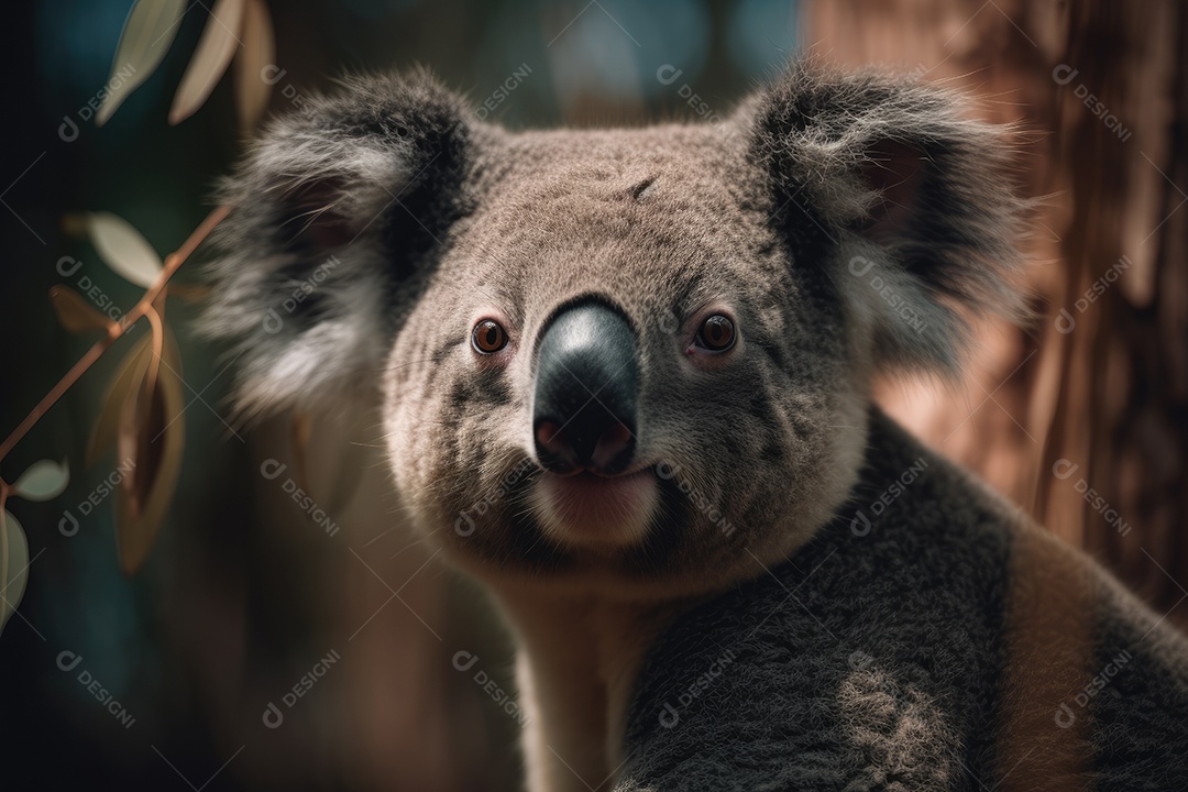 Coala olhando para a câmera fundo bonito