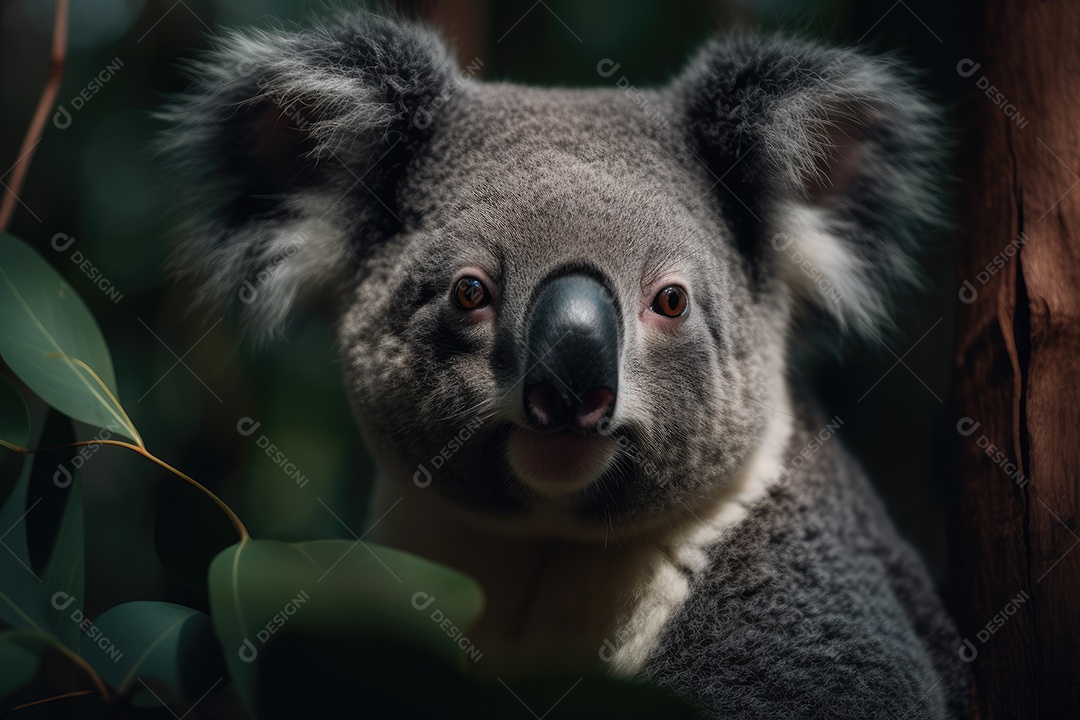 Coala olhando para a câmera fundo bonito