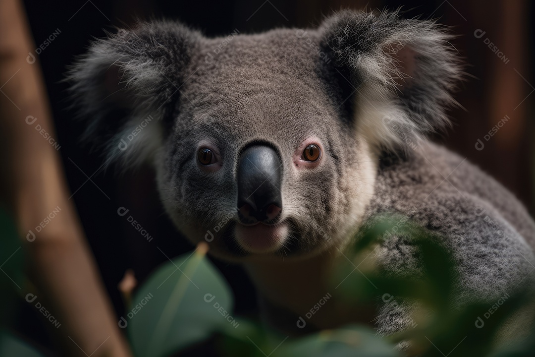 Coala olhando para a câmera fundo bonito
