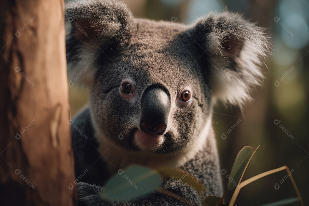 Coala olhando para a câmera fundo bonito
