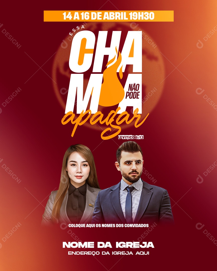 Social Media Essa Chama Não Pode Apagar PSD Editável