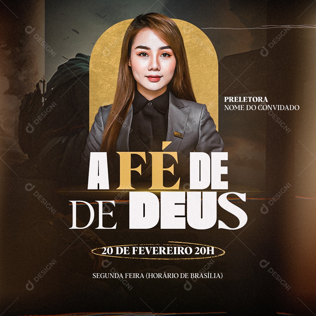 Social Media A Fé De Deus Igreja PSD Editavel