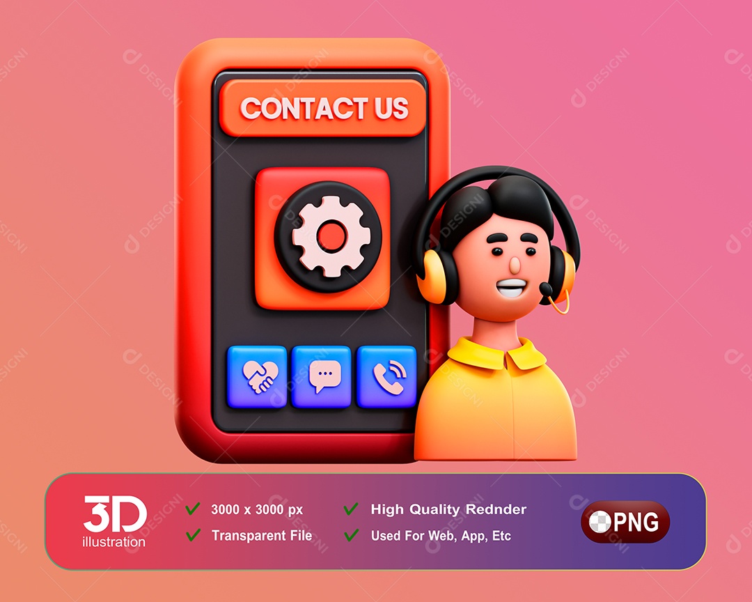 Elemento 3D Samrtfone Para Composição PSD