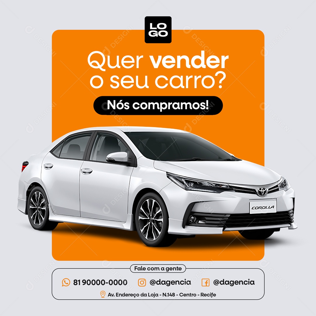 Social Media Concessionaria Quer Vender O Seu Carro PSD Editavel